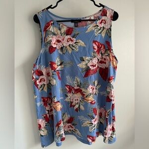 chaps floral tank top
